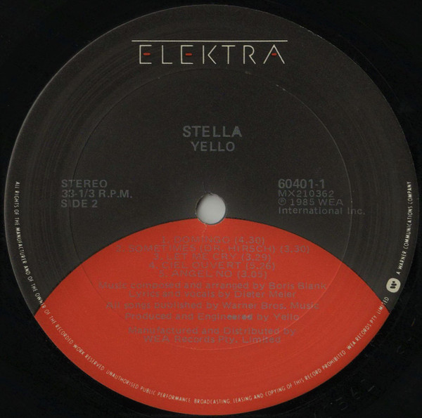 Yello - Stella | Elektra (60401-1) - 4