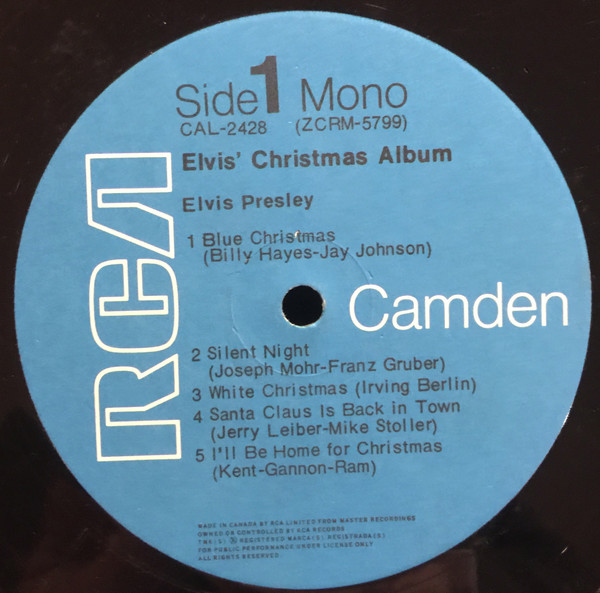 Elvis Presley - Elvis' Christmas Album | RCA Camden (CAL-2428) - 3 Elvis Presley - Elvis' Christmas Album | RCA Camden (CAL-2428) - 3