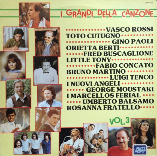 Various - I Grandi Della Canzone Vol. 3 | Passport (LPPS 11133) - main Various - I Grandi Della Canzone Vol. 3 | Passport (LPPS 11133) - main