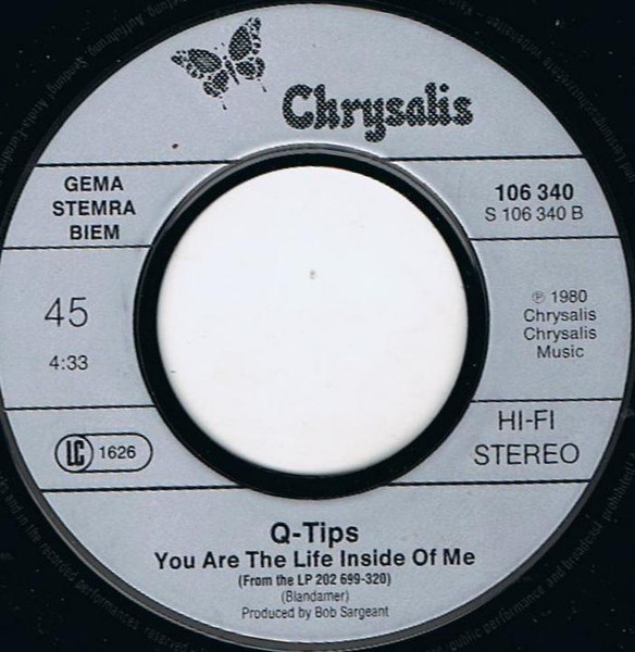 The Q Tips Featuring Paul Young - Tracks Of My Tears | Chrysalis (106 340) - 4