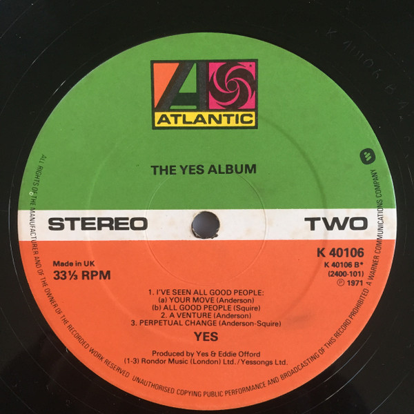 Yes - The Yes Album | Atlantic (K40106) - 4