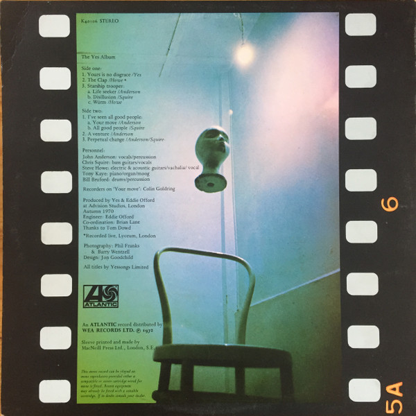 Yes - The Yes Album | Atlantic (K40106) - 2