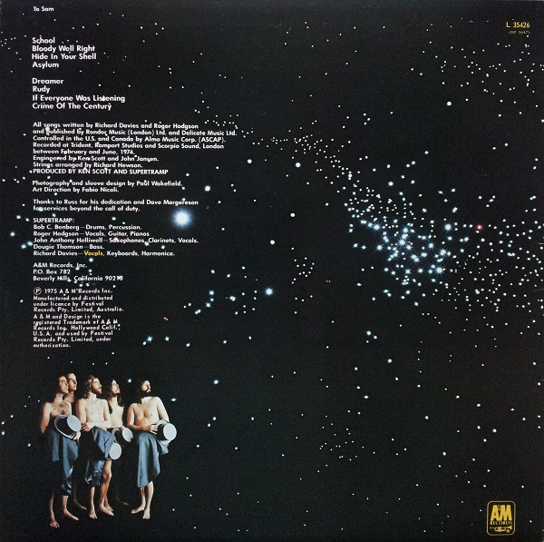 Supertramp - Crime Of The Century | A&M Records (L 35426) - 2