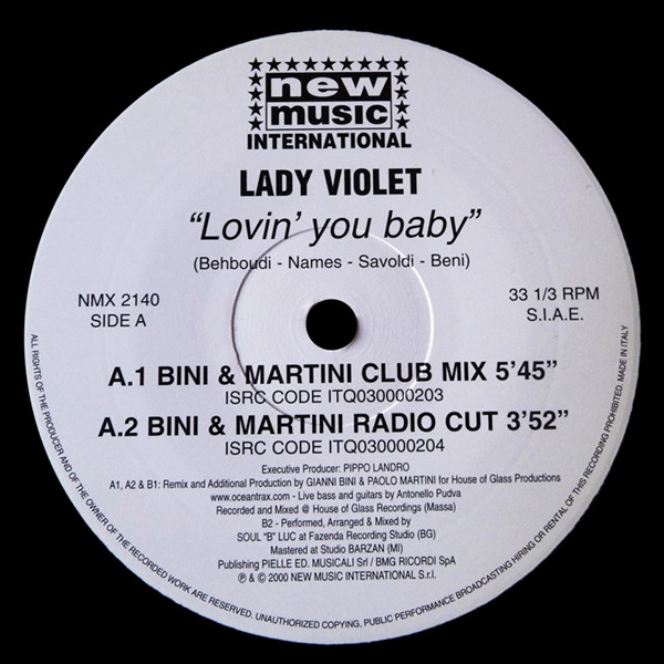 Lady Violet - Lovin' You Baby | New Music International (NMX 2140)