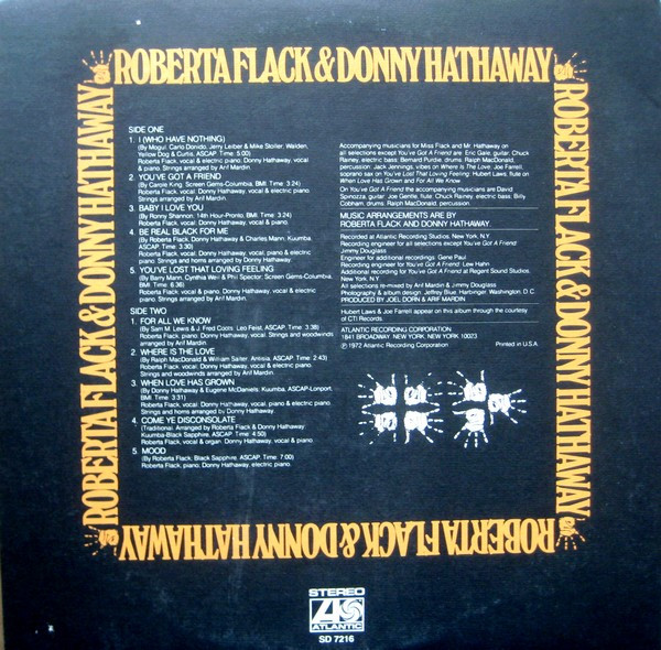 Roberta Flack & Donny Hathaway - Roberta Flack & Donny Hathaway | Atlantic (SD 7216) - 4 Roberta Flack & Donny Hathaway - Roberta Flack & Donny Hathaway | Atlantic (SD 7216) - 4