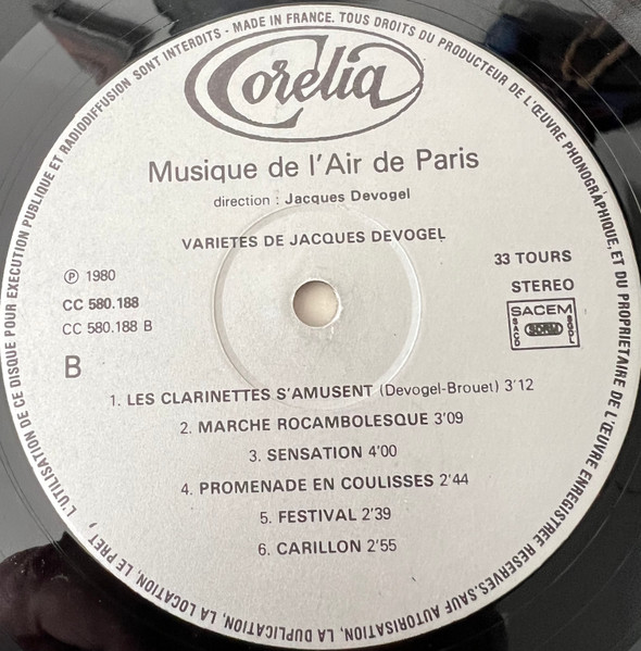 Musique De L'Air De Paris - Variétés | Corelia (CC 580.188) - 4
