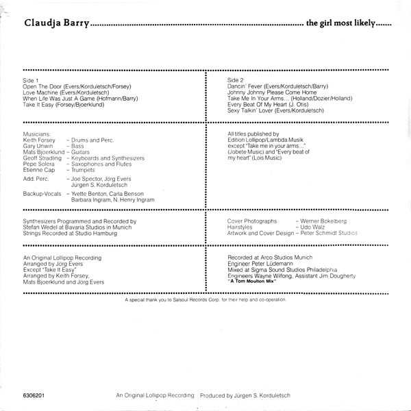 Claudja Barry - The Girl Most Likely [Vinyl] | Philips (6306.201) - 4