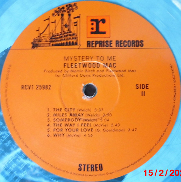 Fleetwood Mac - Mystery To Me | Rhino Records (RCV1 25982) - 4 Fleetwood Mac - Mystery To Me | Rhino Records (RCV1 25982) - 4
