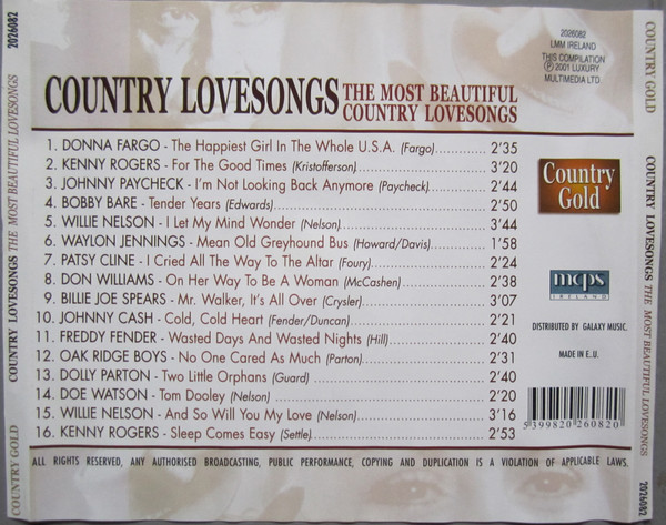 Various - Country Lovesongs (The Most Beautiful Country Lovesongs) | LMM (2026082) - 2