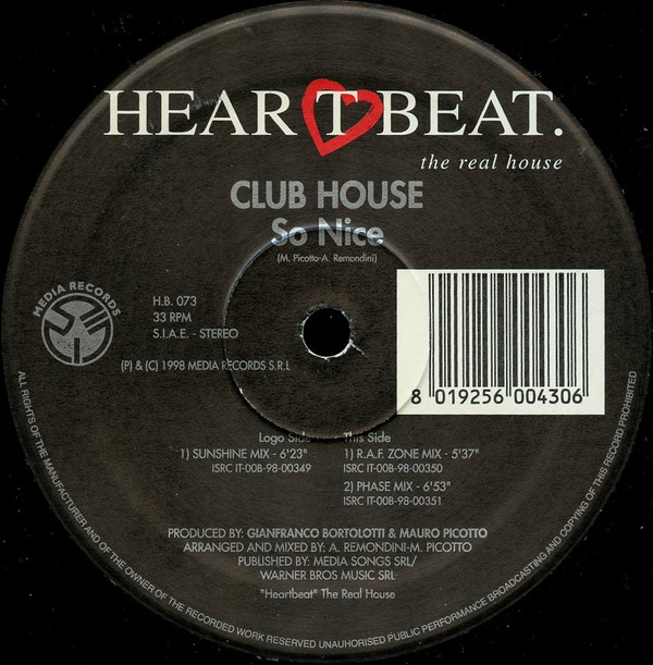 Club House - So Nice | Heartbeat (H.B. 073)