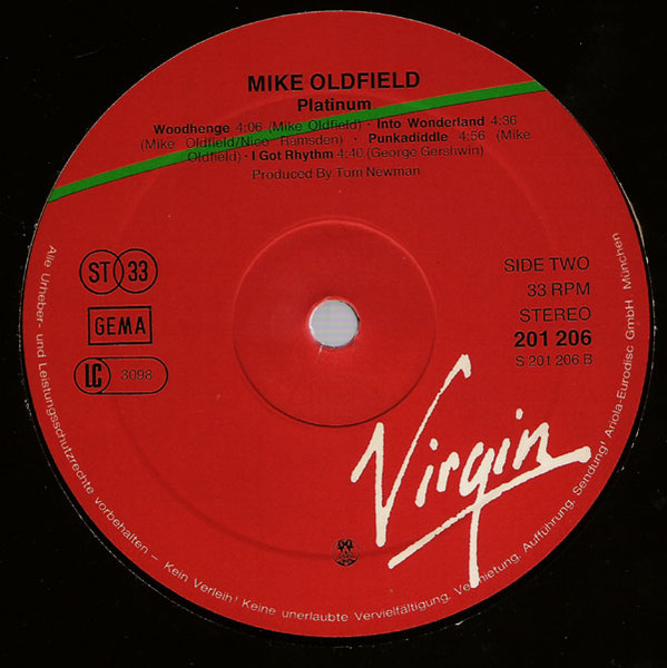 Mike Oldfield - Platinum | Virgin (201 206) - 4