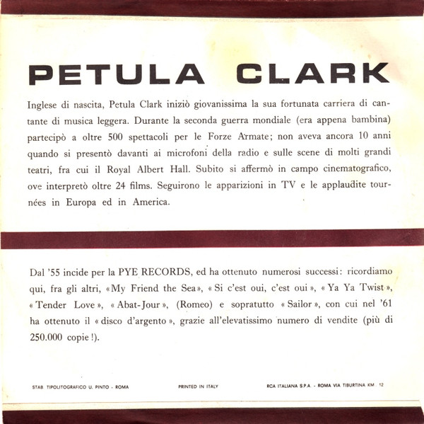 Petula Clark - Abat Jour (Romeo) / You're Getting To Be A Habit With Me | Pye Records (45NP-5014) - 2