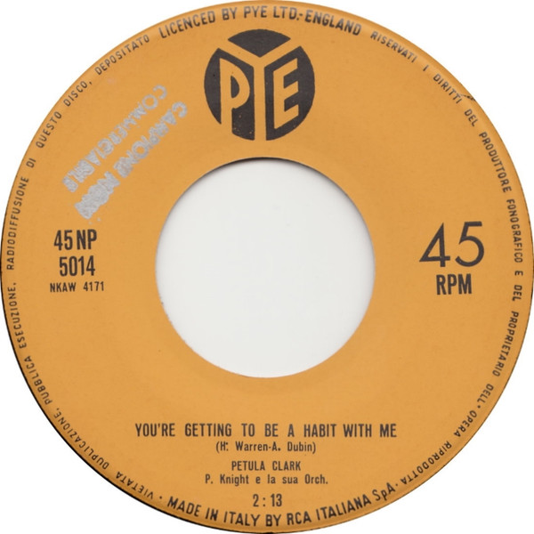 Petula Clark - Abat Jour (Romeo) / You're Getting To Be A Habit With Me | Pye Records (45NP-5014) - 4