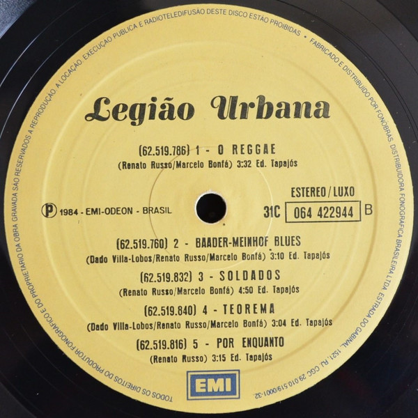 Legião Urbana - Legião Urbana | EMI (31C 064 422944) - 2