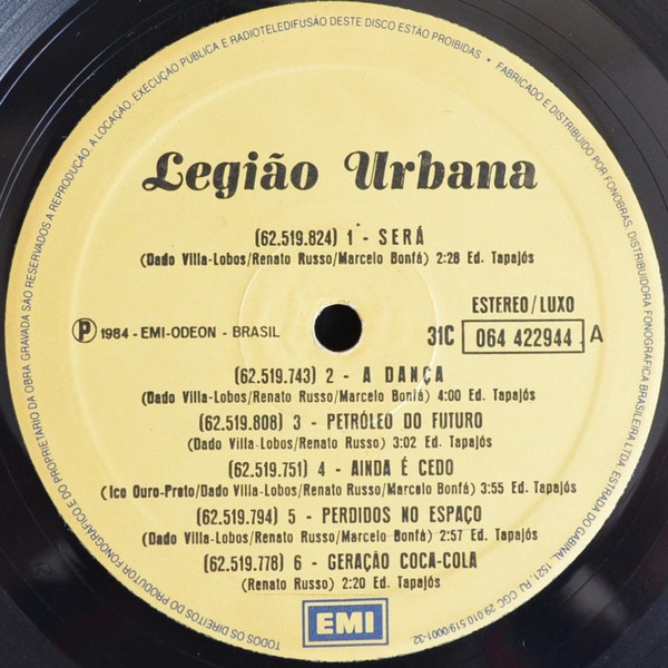 Legião Urbana - Legião Urbana | EMI (31C 064 422944) - main