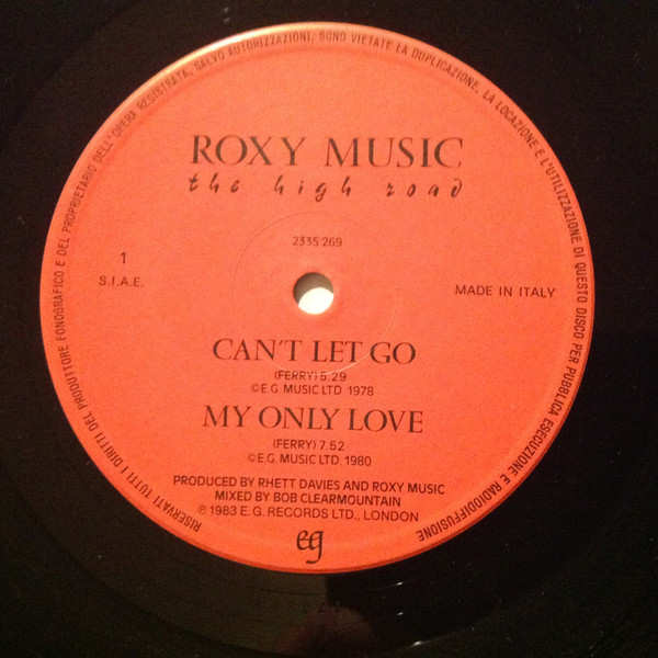 Roxy Music - The High Road | EG (2335 269) - 3