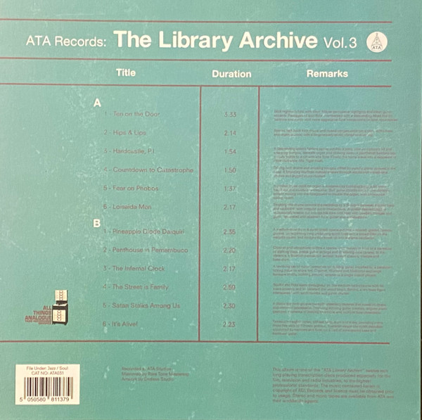 ATA Records - The Library Archive Vol. 3 | ATA Records (ATA031) - 2 ATA Records - The Library Archive Vol. 3 | ATA Records (ATA031) - 2