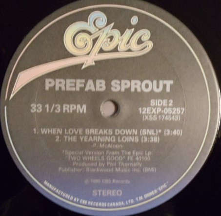 Prefab Sprout - When Love Breaks Down (12") [Vinyl] | Epic (12EXP-05257) - 3