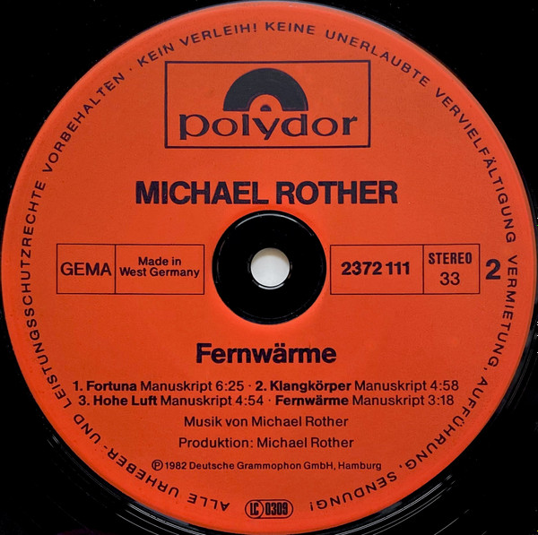 Michael Rother - Fernwärme | Polydor (2372 111) - 4