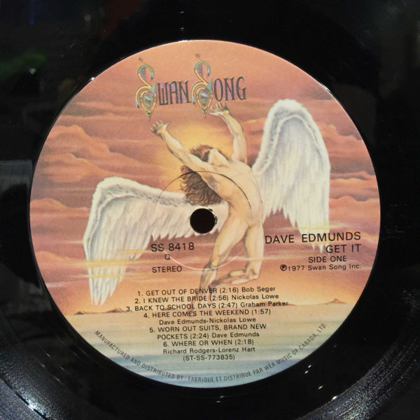 Dave Edmunds - Get It | Swan Song (SS 8418) - 4 Dave Edmunds - Get It | Swan Song (SS 8418) - 4