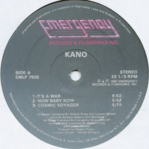 Kano - Kano | Emergency Records (EMLP 7505) - 3 Kano - Kano | Emergency Records (EMLP 7505) - 3