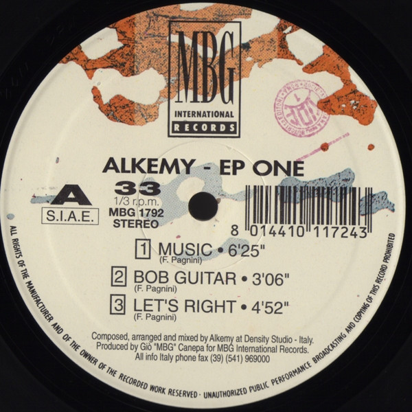 Alkemy - EP One | MBG International Records (MBG 1792) - 3 Alkemy - EP One | MBG International Records (MBG 1792) - 3