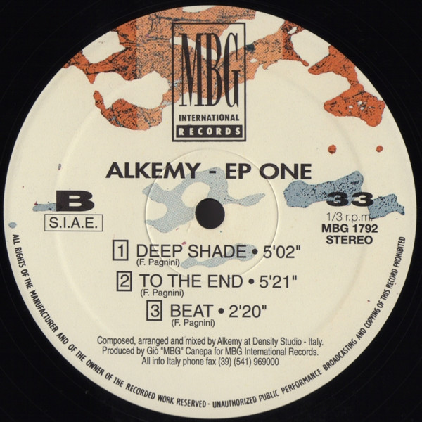 Alkemy - EP One | MBG International Records (MBG 1792) - 4 Alkemy - EP One | MBG International Records (MBG 1792) - 4