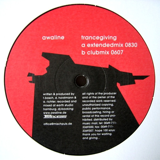 DJ Awaline - Trancegiving | Mischpuls Records (Misch002) - main