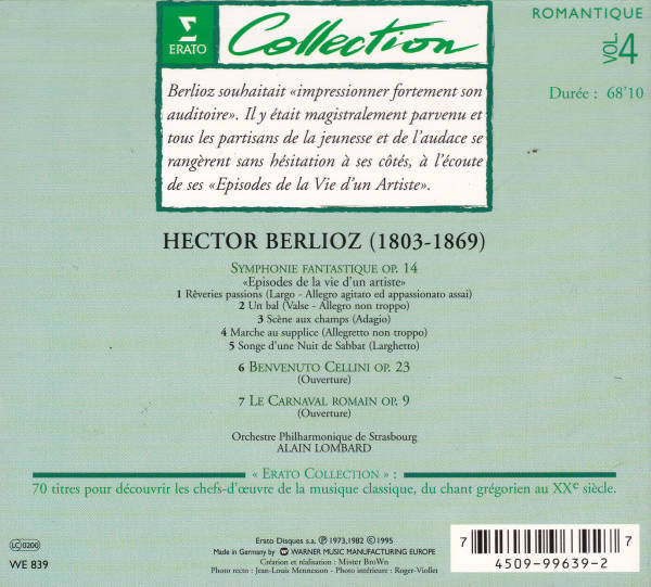 Hector Berlioz - Alain Lombard - Symphonie Fantastique | Erato (4509-99639-2) - 2 Hector Berlioz - Alain Lombard - Symphonie Fantastique | Erato (4509-99639-2) - 2