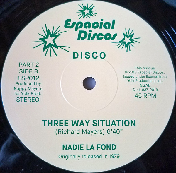 Nadie La Fond - Three Way Situation | Espacial Discos (ESP012) - 2