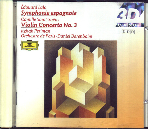 Édouard Lalo / Camille Saint-Saëns – Itzhak Perlman , Orchestre De Paris , Daniel Barenboim - Symphonie Espagnole / Violin Concerto No. 3 | Deutsche Grammophon (429 977-2) Édouard Lalo / Camille Saint-Saëns – Itzhak Perlman , Orchestre De Paris , Daniel Barenboim - Symphonie Espagnole / Violin Concerto No. 3 | Deutsche Grammophon (429 977-2)