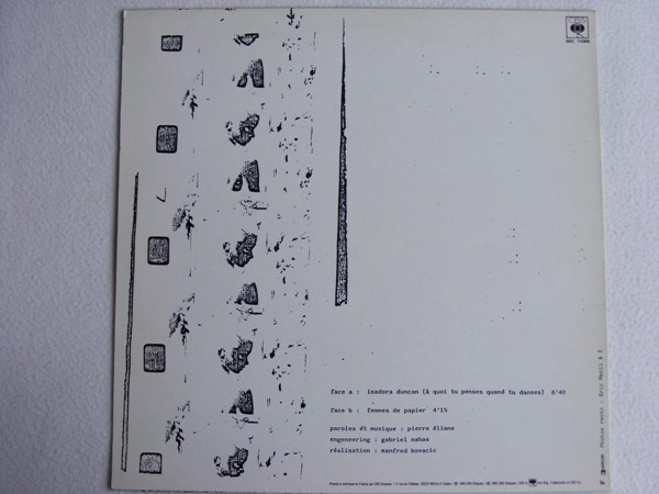 Pierre Eliane - Isadora Duncan (A Quoi Tu Penses Quand Tu Danses) | CBS (SDC 11066) - 3