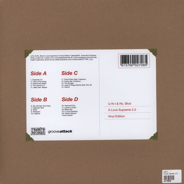 U-N-I & Ro Blvd - A Love Supreme 2.0 | Jakarta Records (jakarta026) - 2