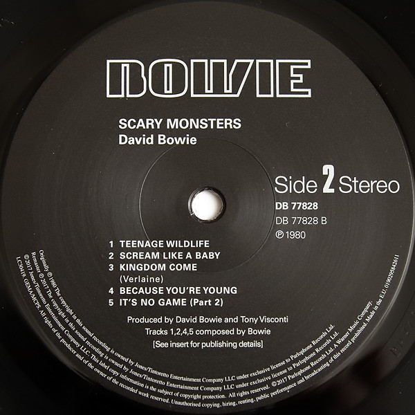David Bowie - Scary Monsters | Parlophone (DB 77828) - 3 David Bowie - Scary Monsters | Parlophone (DB 77828) - 3