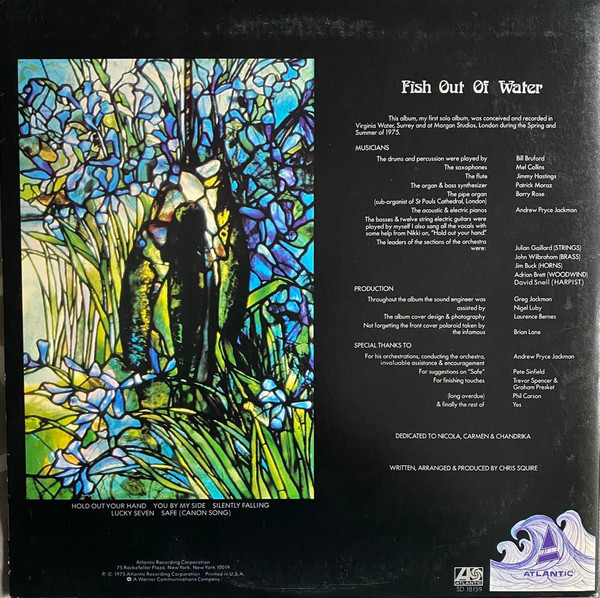 Chris Squire - Fish Out Of Water | Atlantic (SD 18159) - 2