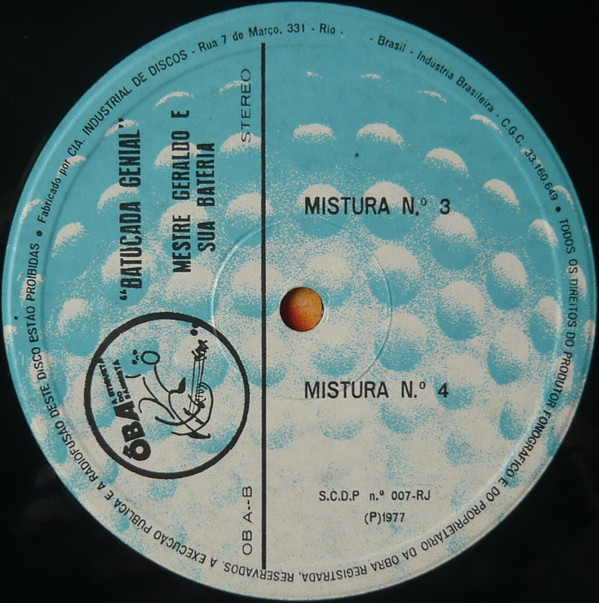 Mestre Geraldo E Sua Bateria - Batucada Genial | Ôba (ÔBA-9) - 3