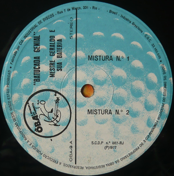 Mestre Geraldo E Sua Bateria - Batucada Genial | Ôba (ÔBA-9) - 2