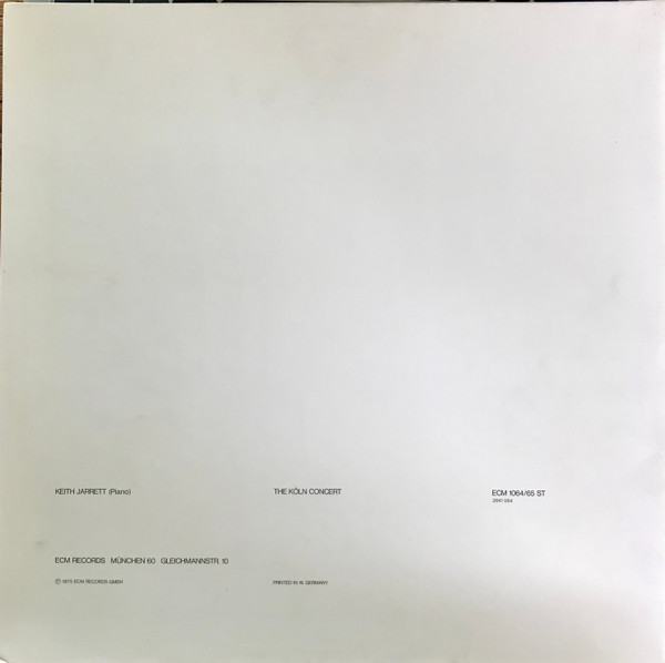 Keith Jarrett - The Köln Concert | ECM Records (ECM 1064/65 ST) - 2