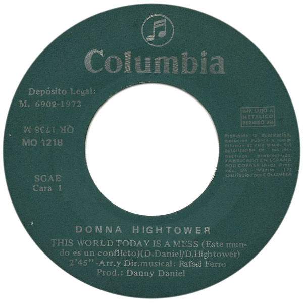 Donna Hightower - This World Today Is A Mess | Columbia (MO 1218) - 3