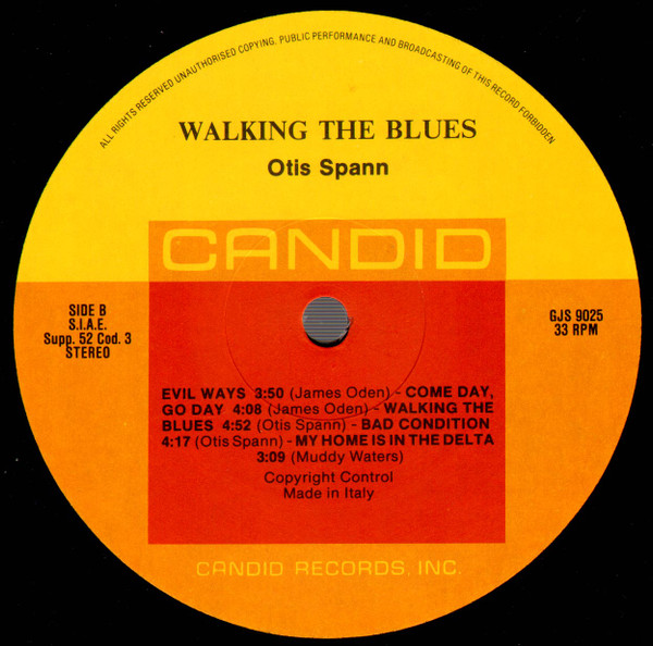 Otis Spann - Walking The Blues | Candid (GJS 9025) - 4