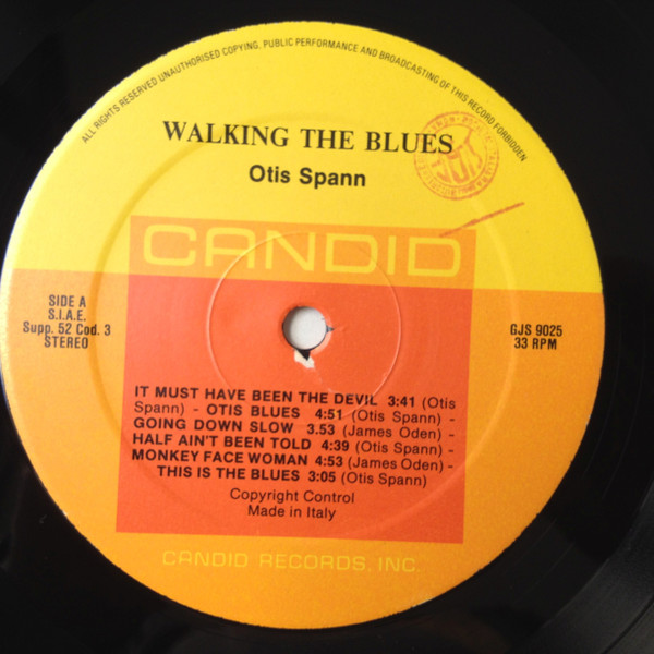 Otis Spann - Walking The Blues | Candid (GJS 9025) - 3