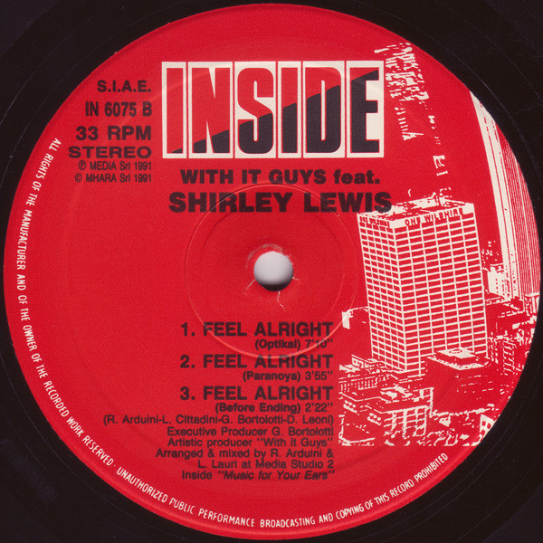 With It Guys Feat. Shirley Lewis - Feel Alright | Inside (IN 6075) - 2