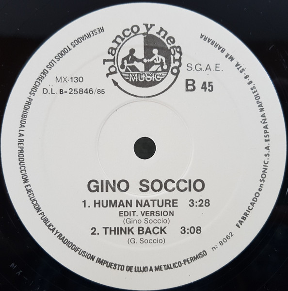 Gino Soccio - Human Nature | Blanco Y Negro (MX 130) - 3