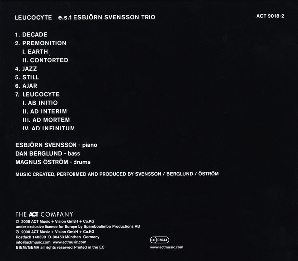 E.S.T. - Leucocyte | ACT (ACT 9018-2) - 2