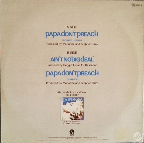 Madonna - Papa Don't Preach | Sire (920503 0) - 2
