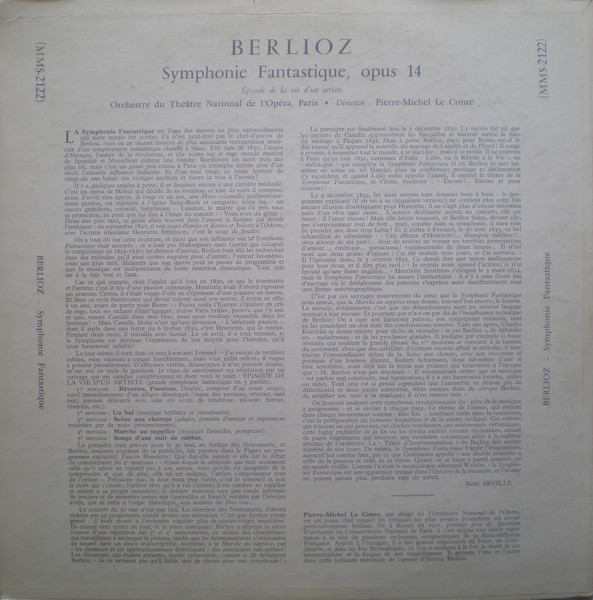 Hector Berlioz / Orchestre National De L'Opéra De Paris , Pierre-Michel Le Conte - Symphonie Fantastique, Op. 14 | Guilde Internationale Du Disque (MMS 2122) - 2 Hector Berlioz / Orchestre National De L'Opéra De Paris , Pierre-Michel Le Conte - Symphonie Fantastique, Op. 14 | Guilde Internationale Du Disque (MMS 2122) - 2