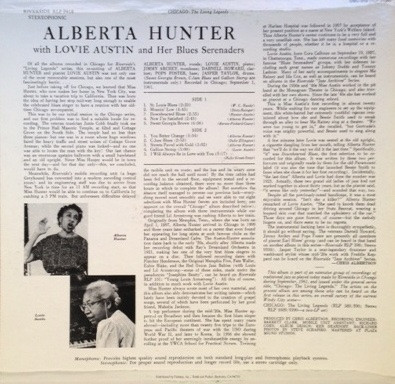Alberta Hunter With Lovie Austin's Blues Serenaders - Chicago - The Living Legends | Original Blues Classics (OBC-510) - 2 Alberta Hunter With Lovie Austin's Blues Serenaders - Chicago - The Living Legends | Original Blues Classics (OBC-510) - 2