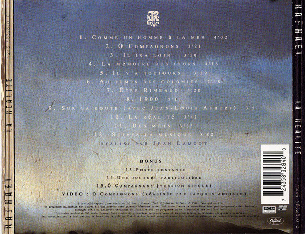 Raphaël - La Réalité | Capitol Music (7243 5 832840 0) - 3