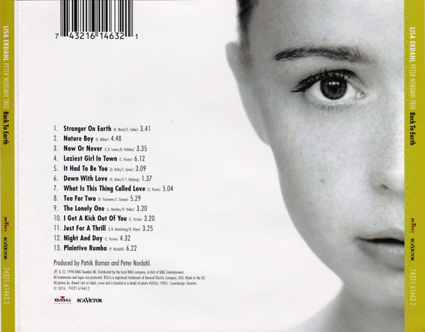 Lisa Ekdahl , Peter Nordahl Trio - Back To Earth | BMG Classics (74321 61463 2) - 2