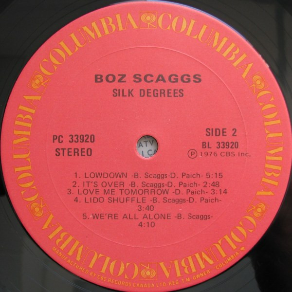 Boz Scaggs - Silk Degrees | Columbia (PC 33920) - 3